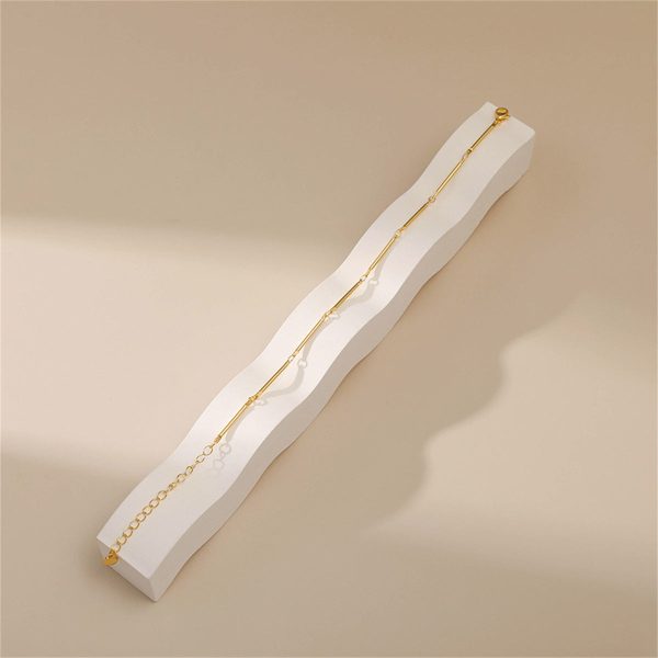 18K Gold-Plated Bar Station Bracelet For Discount