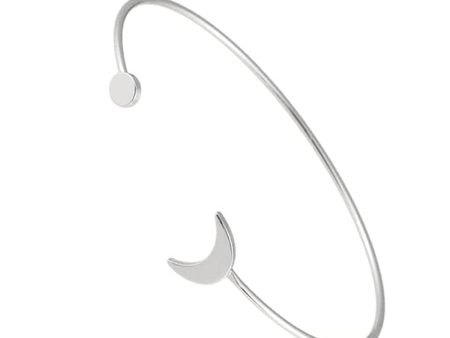 Silver-Plated Moon Arm Cuff Hot on Sale