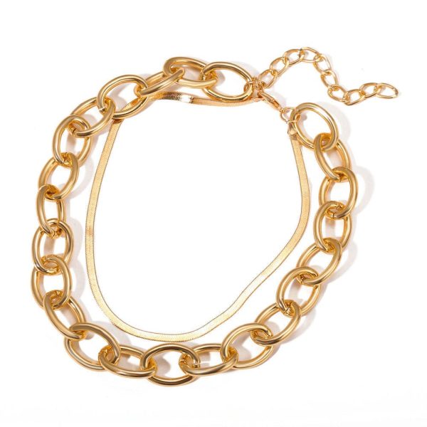 18K Gold-Plated Cable Chain Layered Necklace Online Sale