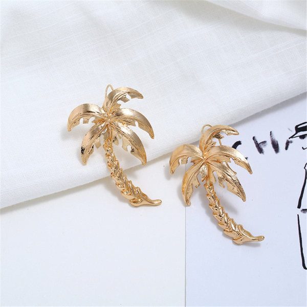 18K Gold-Plated Coconut Tree Drop Earrings Online Sale