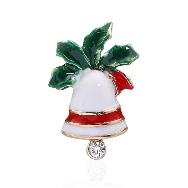 Red & Green Enamel Bell Brooch Supply