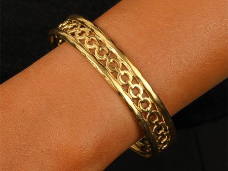 18K Gold-Plated Cable Cuff Sale