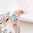 Cubic Zirconia & 18K Rose Gold-Plated Fox Brooch Fashion