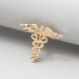 18K Gold-Plated Angel Wing & Snake Brooch Fashion