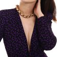 18K Gold-Plated Cable Chain Choker Necklace Hot on Sale