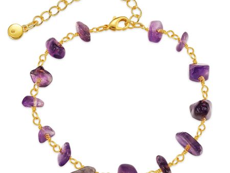 Purple Resin & 18K Gold-Plated Bracelet Sale