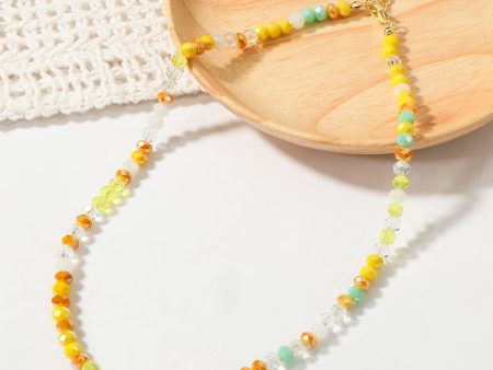 Yellow Acrylic & 18K Gold-Plated Beads Chain Necklace Online now