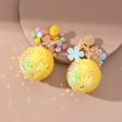 Yellow & Light Blue Howlite 18K Gold-Plated Flower Drop Earrings Hot on Sale