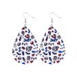 White & Blue Polystyrene  4Th Of July  Party Drop Earrings Online now