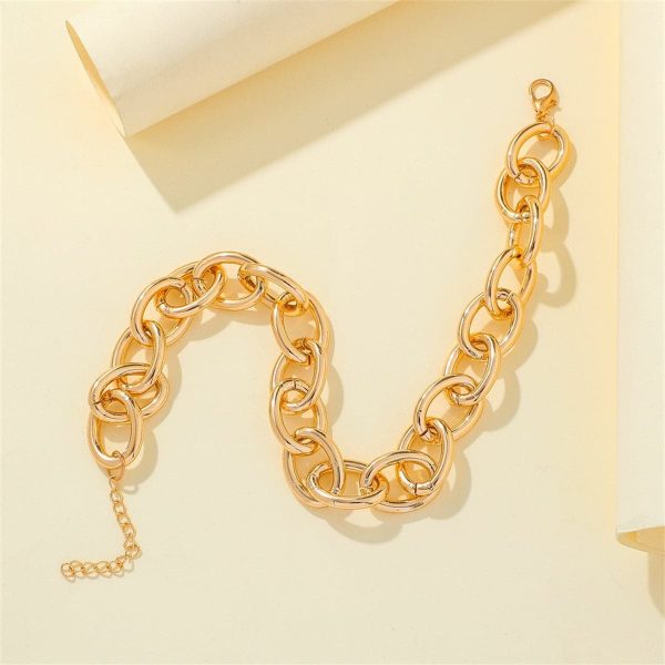 18K Gold-Plated Cable Chain Necklace on Sale