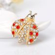 Cubic Zirconia & 18K Gold-Plated Ladybug Brooch Online Sale