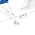 Cubic Zirconia & Stainless Steel Mum Stud Earrings & Pendant Necklace Online now