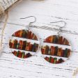 Red & Yellow Bookcase Round Drop Earrings Hot on Sale