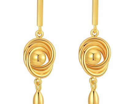 18K Gold-Plated Coil Drop Earrings Online Sale