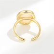 Shell & 18K Gold-Plated Oval Open Ring Cheap