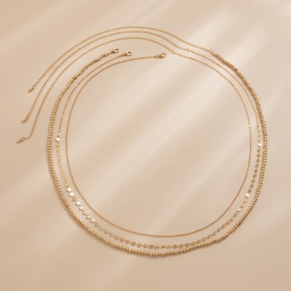 18K Gold-Plated Beaded Waist Chain Set Cheap