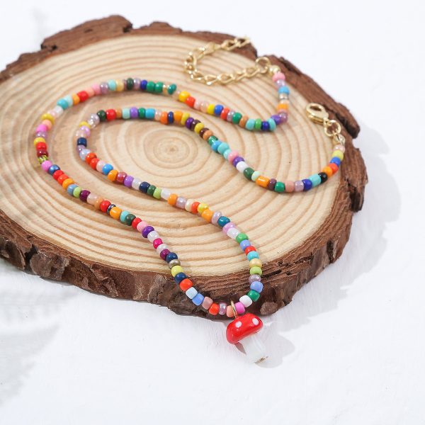 Red Multicolor Howlite & 18K Gold-Plated Mushroom Pendant Necklace Sale