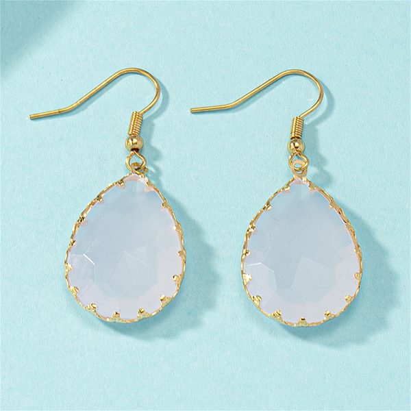 White Crystal & 18K Gold-Plated Drop Earrings Discount