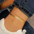 18K Gold-Plated Chain Layer Anklet Discount