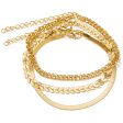 18K Gold-Plated Chain Trio Anklet Set Online Sale