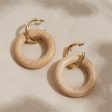 Wood & 18K Gold-Plated Circle Drop Earrings Discount