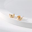 White Enamel & 18K Gold-Plated Spot Huggie Earrings For Discount