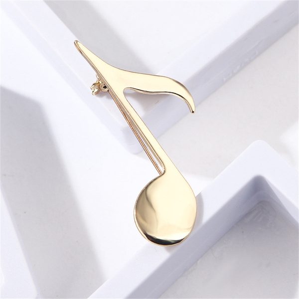 18K Gold-Plated Musical Note Brooch Cheap