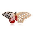 Cubic Zirconia & 18K Gold-Plated Butterfly Brooch Online Sale