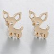 18K Gold-Plated Chihuahua Stud Earrings Online Hot Sale