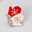 Cubic Zirconia & 18K Gold-Plated Mittens Brooch Discount