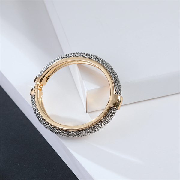 Two Tone Web Hinge Bangle For Discount