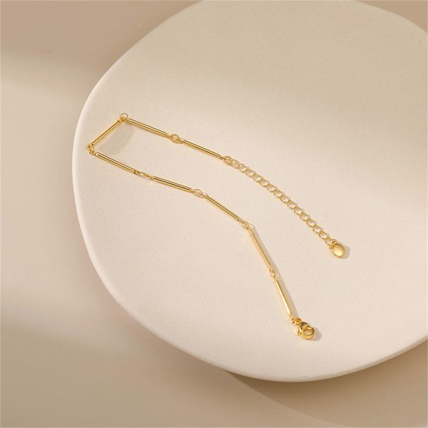 18K Gold-Plated Bar Station Bracelet For Discount