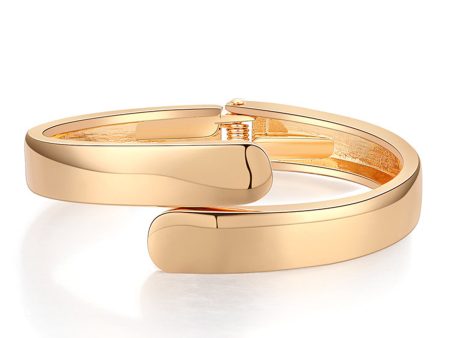 18K Gold-Plated Bypass Hinge Bangle For Cheap