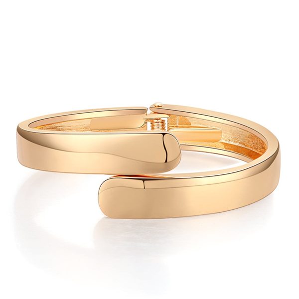 18K Gold-Plated Bypass Hinge Bangle For Cheap