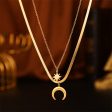 18K Gold-Plated Celestial Snake-Chain Layered Necklace Hot on Sale