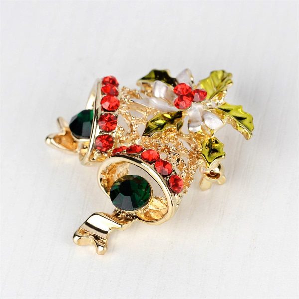 Cubic Zirconia & 18K Gold-Plated Botany Bell Brooch on Sale