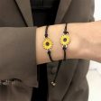 Yellow Enamel & Polyster 18K Gold-Plated Sunflower Adjustable Bracelet - Set Of Two Discount