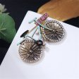 Blue Enamel & Cubic Zirconia 18K Gold-Plated Bicycle Brooch For Cheap