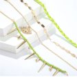 Green & Cubic Zirconia Evil Eye Charm Anklet Set Supply