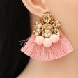 Yellow Crystal & Cubic Zirconia Fringe Drop Earrings Fashion