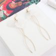 White Acrylic & 18K Gold-Plated Petals Tassel Drop Earrings For Cheap