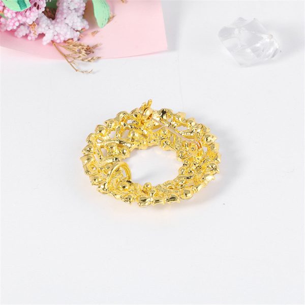 Clear Cubic Zirconia & 18k Gold-Plated Botany Brooch For Cheap