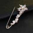 Cubic Zirconia & 18K Gold-Plated Flower Pin Brooch Online Sale