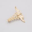 18K Gold-Plated Angel Wing & Snake Brooch Fashion