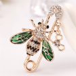 Cubic Zirconia & 18K Gold-Plated Bee & Pin Brooch For Discount