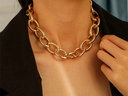 18K Gold-Plated Cable Chain Necklace on Sale