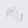 Silver-Plated Open Chevron Arm Cuff Online Sale