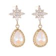 White Crystal & Cubic Zirconia 18K Gold-Plated Star Drop Earrings Online now