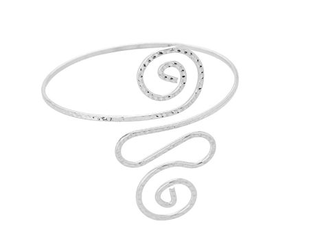 Silver-Plated Open-Swirl Arm Cuff Hot on Sale