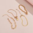 18K Gold-Plated Chain Adjustable Bracelet Set Online Sale